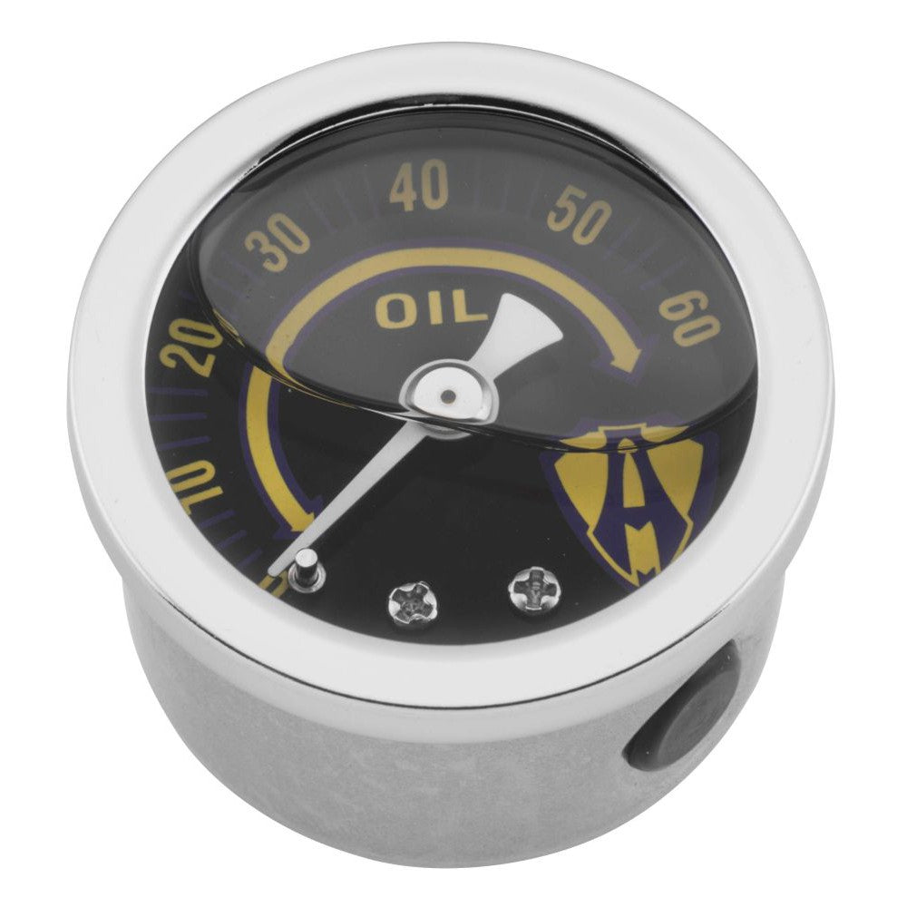 Arlen Ness 1.5in Chrome Oil Pressure Gauge Kit 15-655