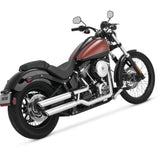 Silenciador Vance & Hines Twin Slash de 3 pulgadas, cromado, con Fuelpak FP3