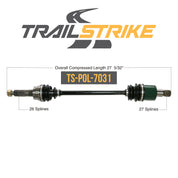 TrailStrike Rear Pair CV Axles For Polaris RZR S 800 EPS LE 2014