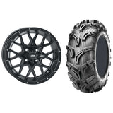 Set of 2 Mounted Wheel and Tire Kit Wheel: 14x7 4+3 4/156 Tire: 30x11-14 6 Ply