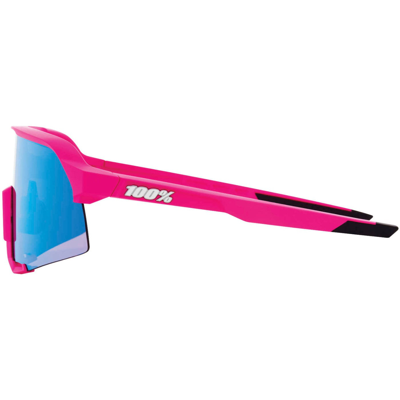 100% S3 Performance Sunglasses Matte Pink with HiPER Blue Mirror Lens - 61034-263-75