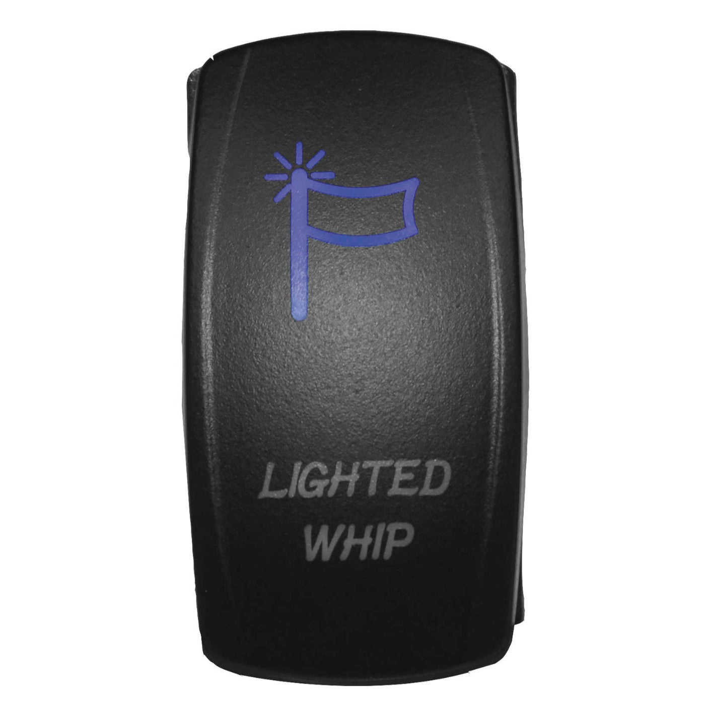 DragonFire Racing Laser-Etched Dual LED Switch - Lighted Whip on/off - Blue - 04-0072