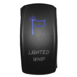 DragonFire Racing Laser-Etched Dual LED Switch - Lighted Whip on/off - Blue - 04-0072