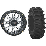 Set of 2 Mounted Wheel and Tire Kit Wheel: 20x6.5 4+2.5 4/156 Tire: 35x9-20 8 Ply