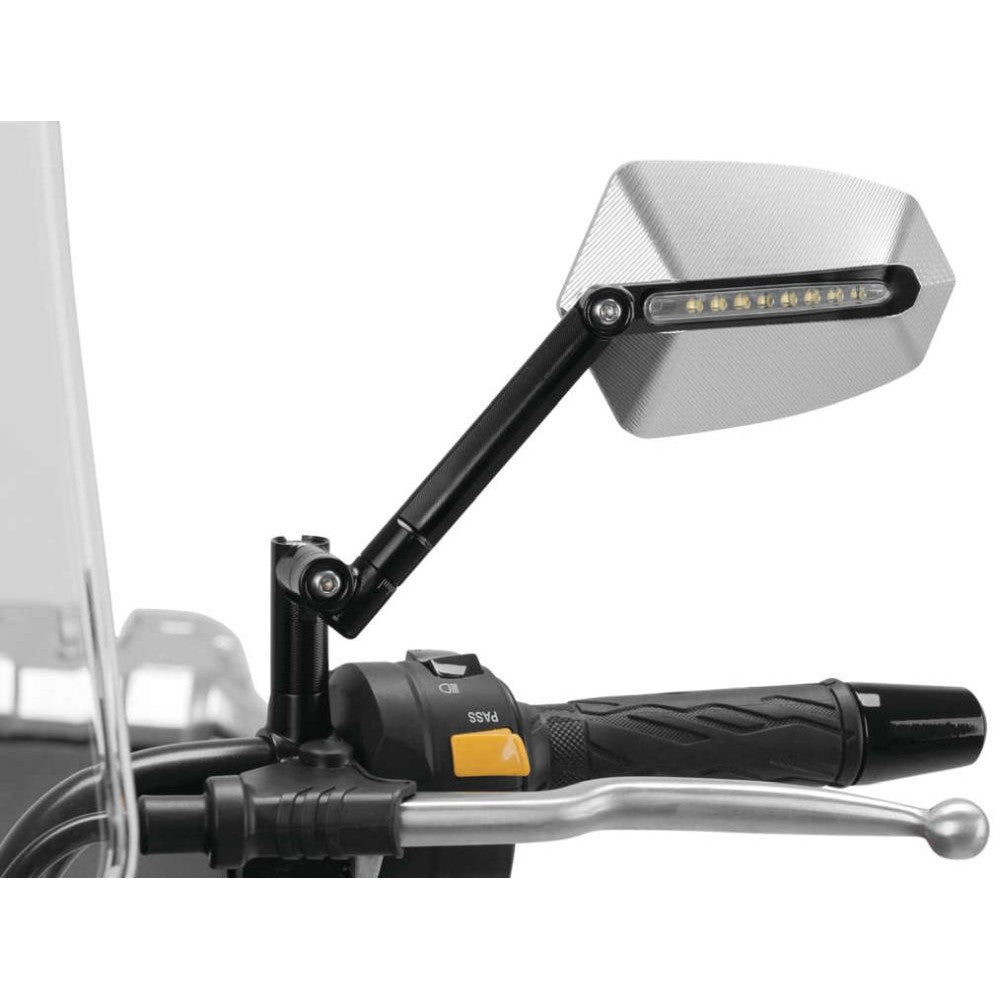 Puig GTI Turn Signal Mirror Black/Aluminum Left - 016ND
