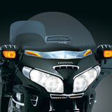 Moldura cromada Kuryakyn para parabrisas con luces direccionales iluminadas para Honda Goldwing
