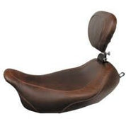 Mustang Wide Tripper Solo Seat Smooth With Backrest Distressed Brown 79810