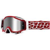 100% Gen1 Racecraft Plus Goggles Gustavia with Silver Flash Mirror Lens - 50120-341-02
