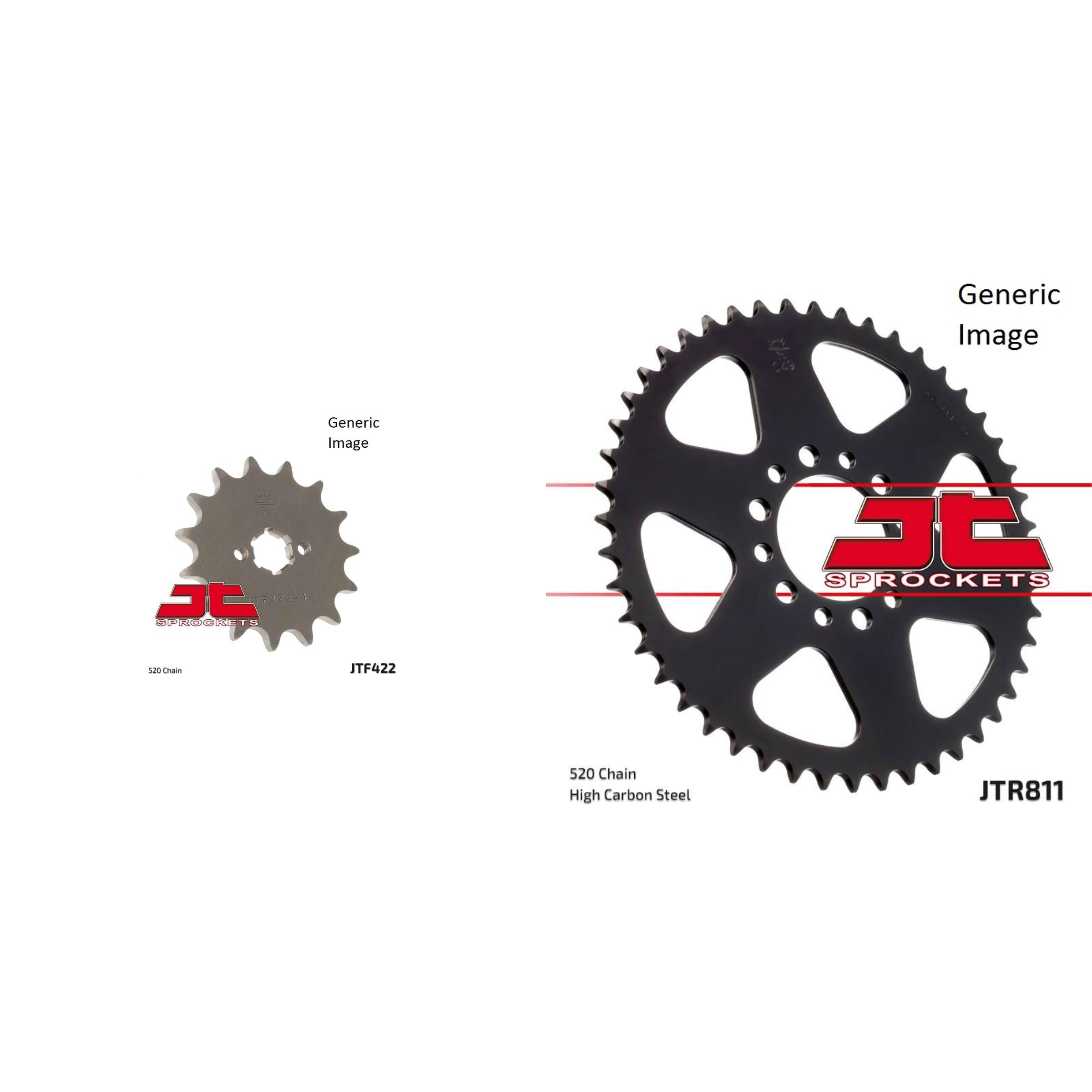 Front and Rear Steel Sprocket Kit for OffRoad SUZUKI TS185 1971-1981