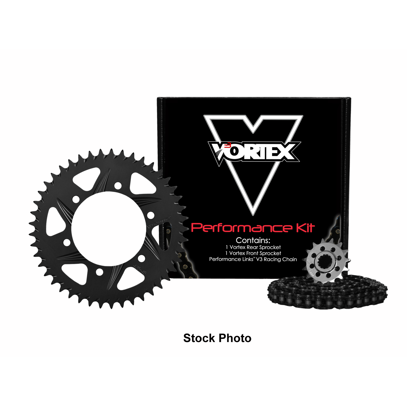 Vortex Black GFRA 520RX3-110 Chain and Sprocket Kit 16-41 Tooth - CK4243