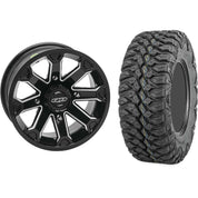 Set of 2 Mounted Wheel and Tire Kit Wheel: 14x7 5+2 4/137 Tire: 30x10-14 8 Ply
