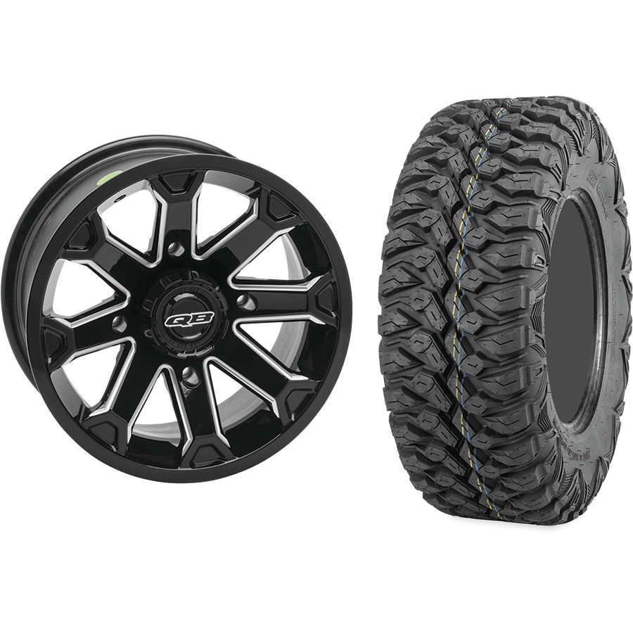 Set of 2 Mounted Wheel and Tire Kit Wheel: 14x7 5+2 4/137 Tire: 30x10-14 8 Ply