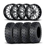 Rines ITP Hurricane de 18" mecanizados en negro y neumáticos Versa Cross XTR [33x10-18]