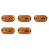 Set of 5 Oblong Clearance Light Amber