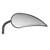 Arlen Ness RAD III Right Steel Stem Black Teardrop Mirror 13-083