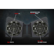 SSV Works Phase X 5 Kicker Speakers Audio Kit For Kawasaki KRF1000 2020-2022