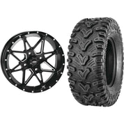 Set of 2 Mounted Wheel and Tire Kit Wheel: 14x7 5+2 4/110 Tire: 28x10-14 6 Ply