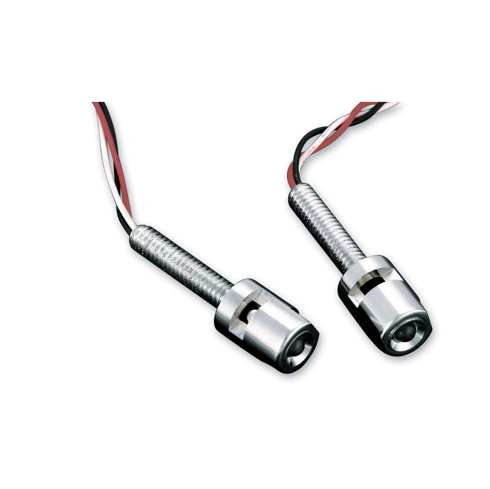 KURYAKYN LED CHROME LICENSE PLATE ILLUMINATORS WITH RED ACCENT 12V APPS PR 9398