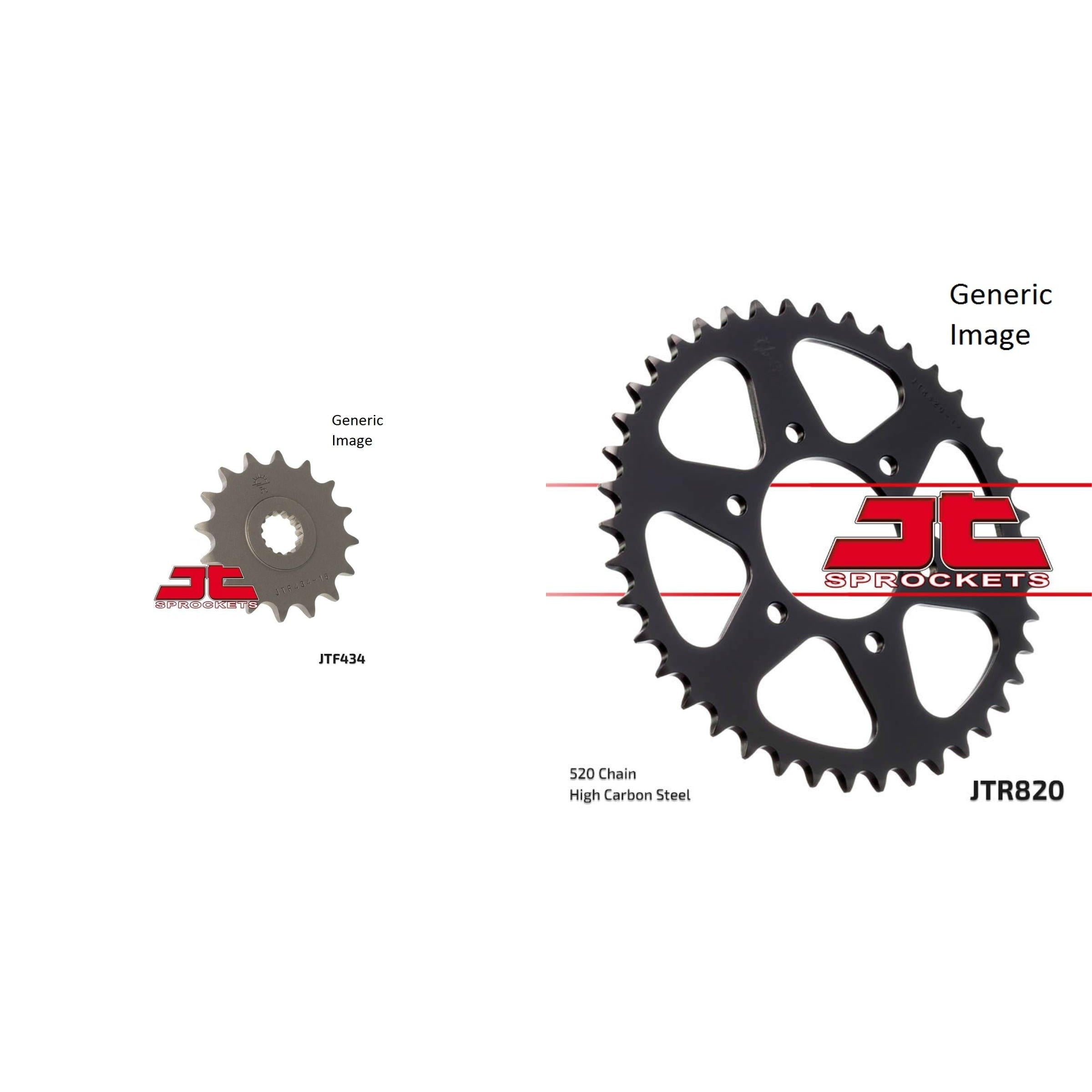 Kit de piñones de acero delanteros y traseros JT SPROCKETS para todoterreno SUZUKI SP250 1985