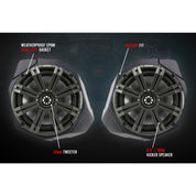SSV Works Overhead Sound Bar With Front 6.5" Unloaded Speaker Pods For Can-Am Maverick X3 10-21