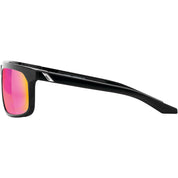 100% Hakan Sunglasses Polished Black with Purple Multilayer Mirror Lens - 61036-001-72