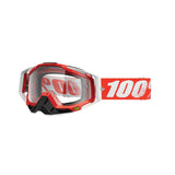 100% Gen1 Racecraft Goggles Fire Red with Clear Lens - 50100-003-02