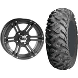 Set of 2 Mounted Wheel and Tire Kit Wheel: 14x6 4+2 4/137 Tire: 26x9-14 6 Ply