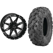 Set of 2 Mounted Wheel and Tire Kit Wheel: 14x7 5+2 4/110 Tire: 26x9-14 6 Ply