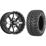 Set of 2 Mounted Wheel and Tire Kit Wheel: 14x7 5+2 4/156 Tire: 27x11-14 8 Ply