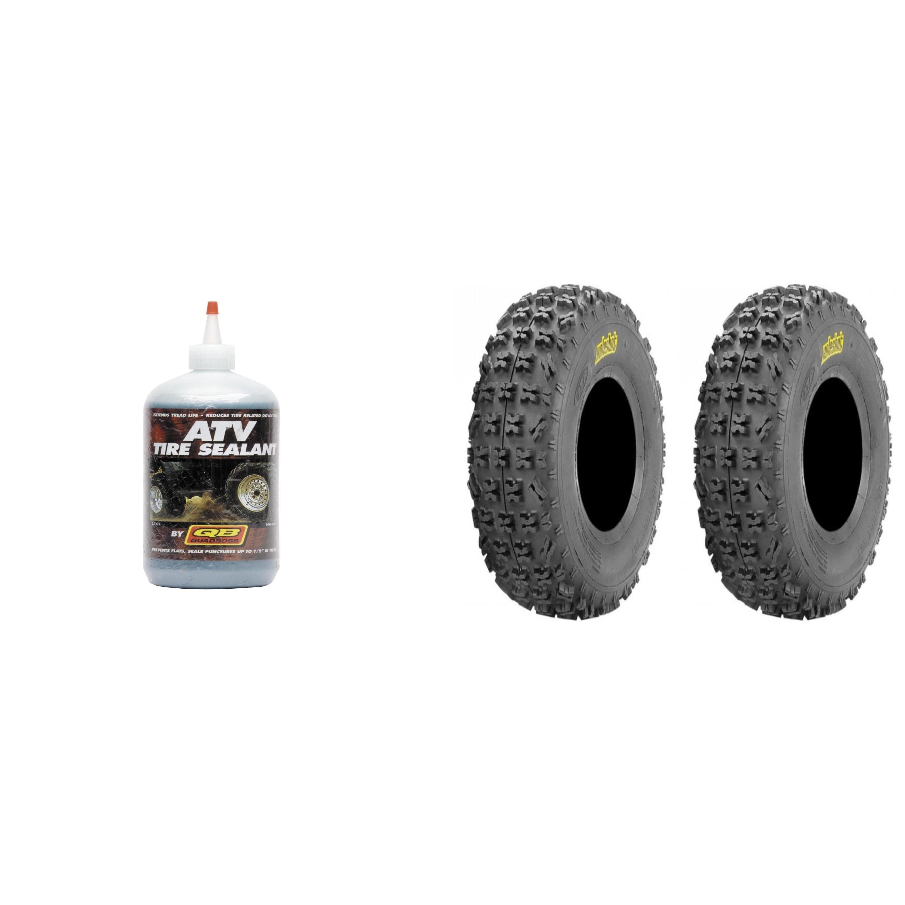 Set of 2 ITP Holeshot XCT Rear Tires 22x11-10 6-ply with QUADBOSS Sealant