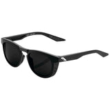 100% Slent Sunglasses Soft Tact Black with Grey PeakPolar Lens - 61035-100-47