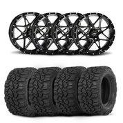 ITP Tornado 15" Matte Black Wheels And Ultra Cross R-Spec Tires [30x10-15]