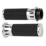 Harley FXDWGI Dyna Wide Glide 2004-2006 Puños Fusion de corte profundo cromados Arlen Ness