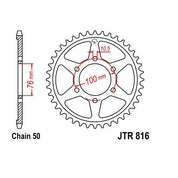 Steel Rear Sprocket 52T for Street SUZUKI GSX-R750 1993-1995