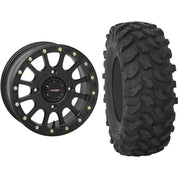Set of 2 Mounted Wheel and Tire Kit Wheel: 14x7 5+2 4/156 Tire: 28x10-14 8 Ply