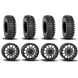 System 3 SB-5 Beadlock Gun Metal Grey 15" Wheels And XT400 Tires [33x10R-15]