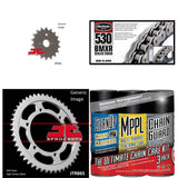 Kit de cadena BMXR 530 Nat con cera, piñón delantero y trasero YAMAHA FZR600R/RC 1990-1999
