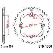 Front & Rear Sprocket Kit for HONDA TRX400 EX Sportrax 05-08 JT Sprockets