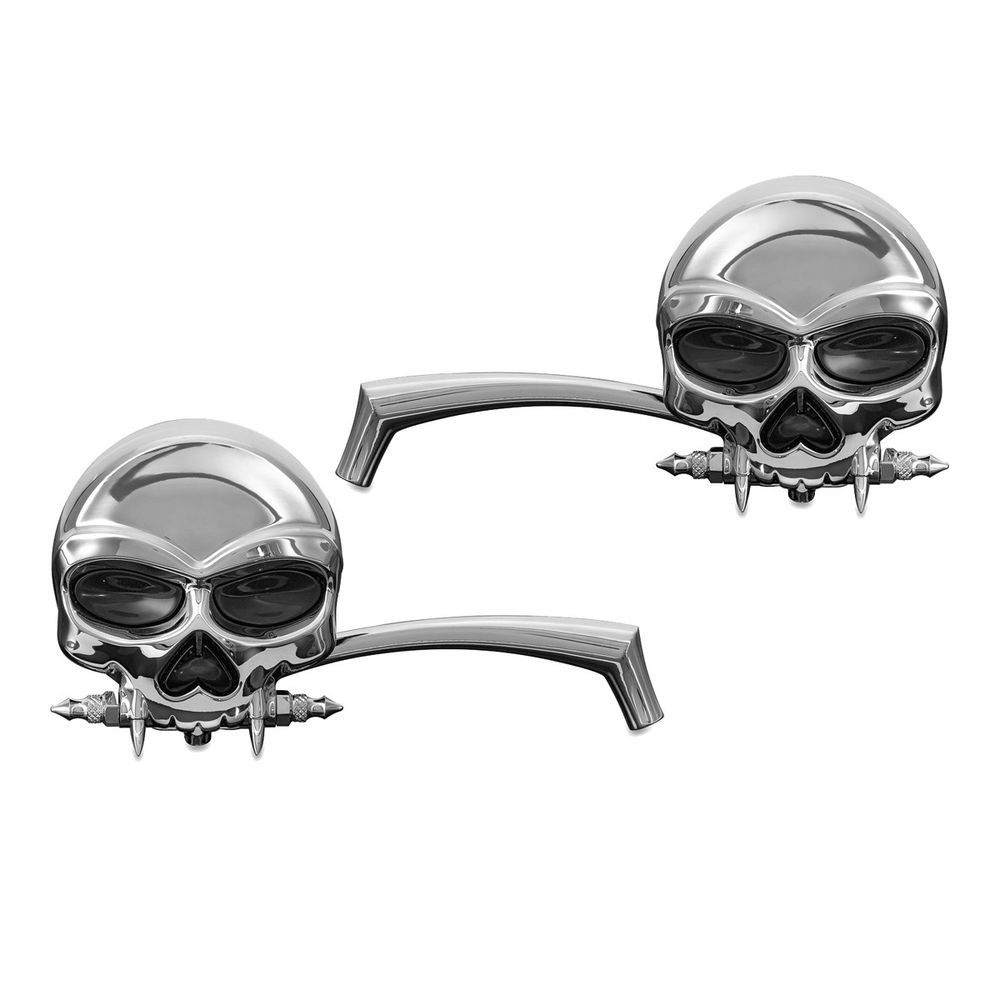 KURYAKYN REPLACEMENT CHROME ZOMBIE SKULL MIRRORS FOR VICTORY MOTORCYCLE MODELS