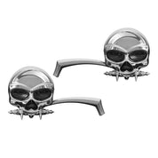 KURYAKYN REPLACEMENT CHROME ZOMBIE SKULL MIRRORS FOR VICTORY MOTORCYCLE MODELS
