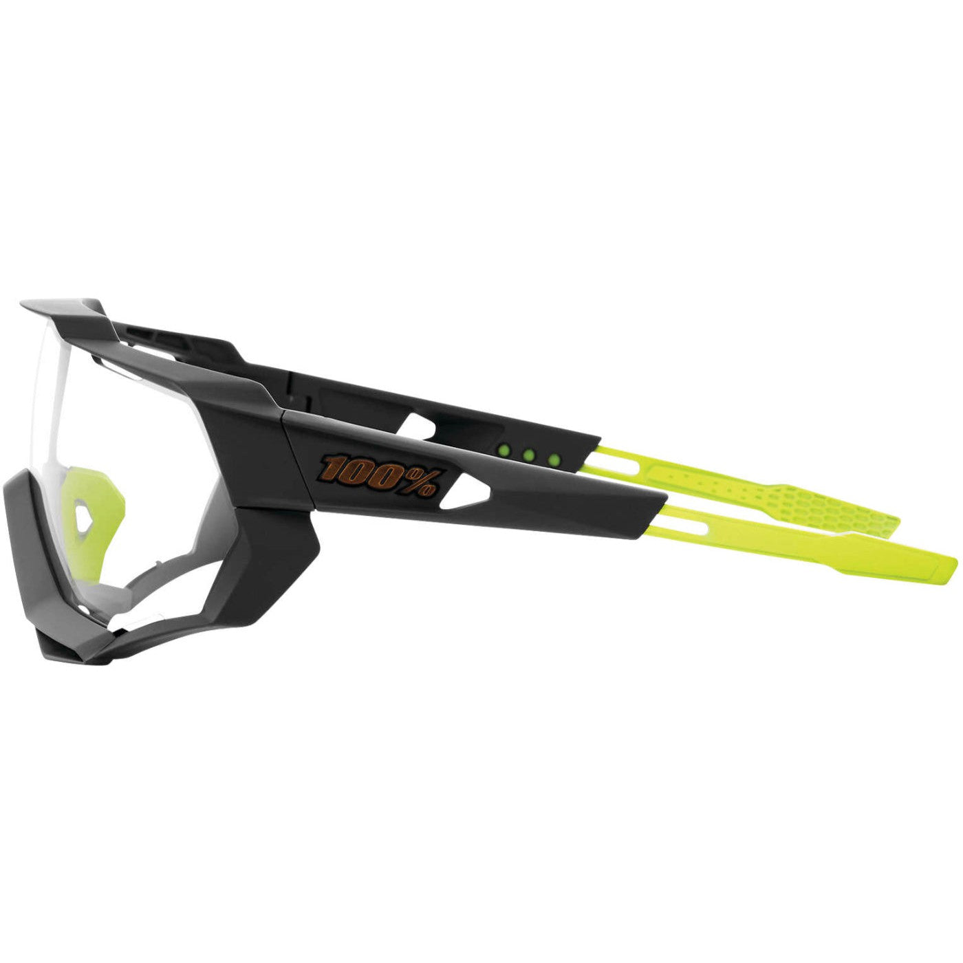 100% Speedtrap Sunglasses Soft Tact Cool Grey with Clear Lens - 61023-188-77