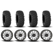 System 3 SB-3 Beadlock Machined/Matte Black 15" Wheels And XTR370 Tires [37x10R-15]