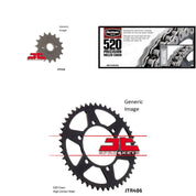 520 Chain Natural, Front & Rear Sprocket Kit for KAWASAKI EX250 Ninja 1988-2005
