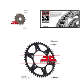 520 Chain Natural, Front & Rear Sprocket Kit for KAWASAKI EX250 Ninja 1988-2005