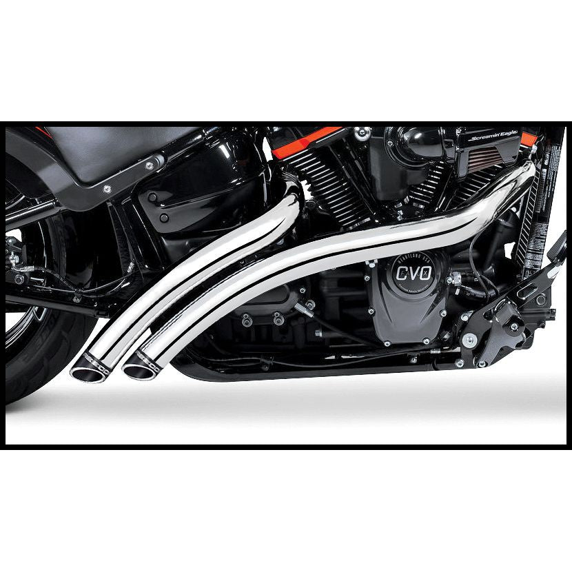 Freedom Performance Radical Radius Exhaust System Chrome With Black Tip HD00708
