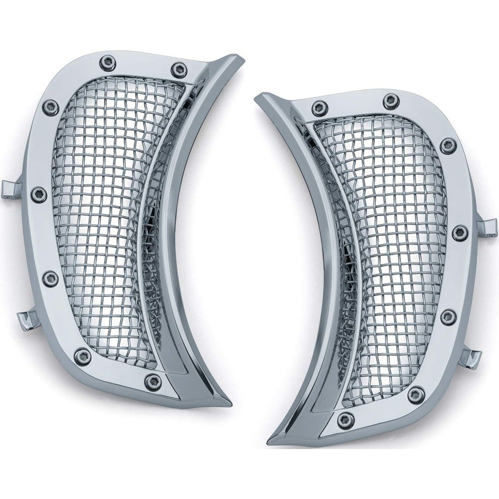 Kuryakyn Mesh Headlight Vent Accents Chrome