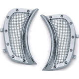 Kuryakyn Mesh Headlight Vent Accents Chrome