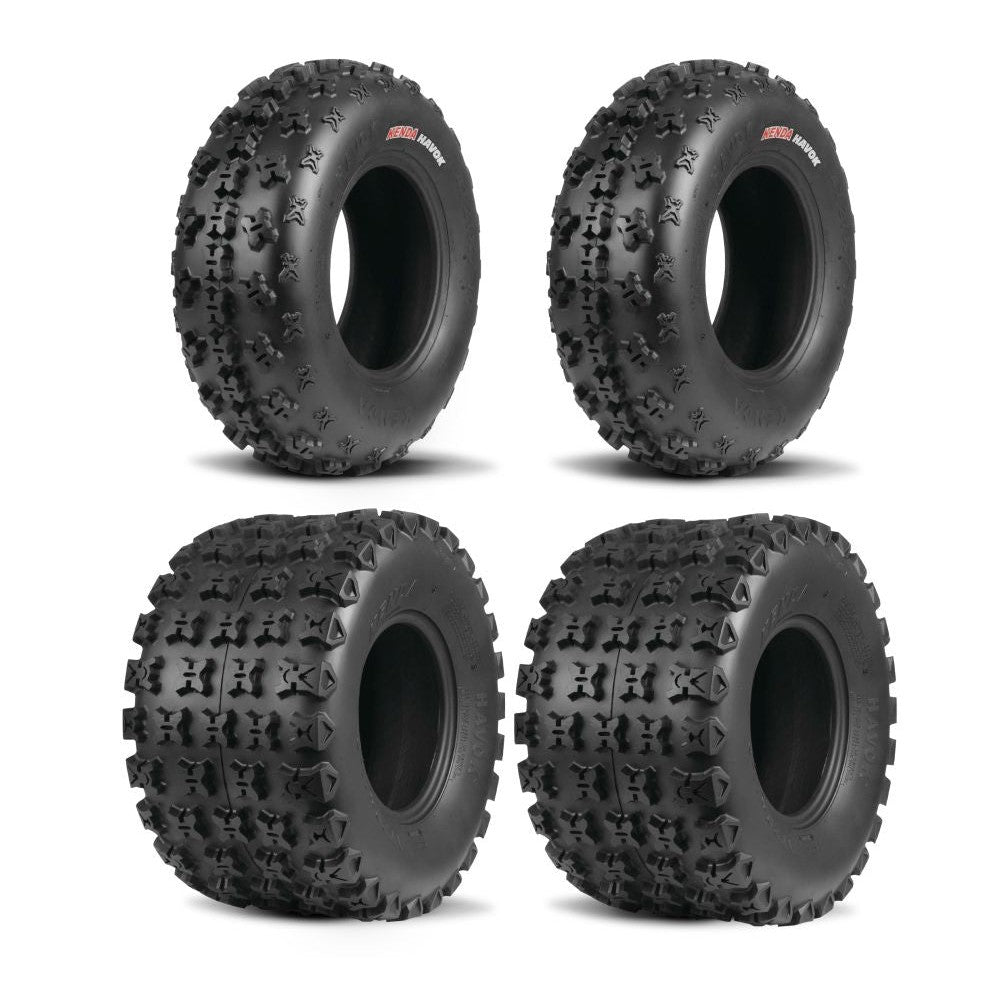 Kenda Set of Two K3210F/K3211 Havok Tires (6 Ply) [21x7-10] And Two (6 Ply) [20x11-9] Tires