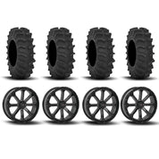 System 3 ST-4 Aluminum Gloss Black/Machined 20" Wheels And XM310 Extreme Mud Tires [35x9-20]