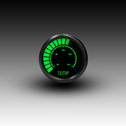 Intellitronix Water Temperature LED Analog Bargraph Gauge in Black Bezel - Green